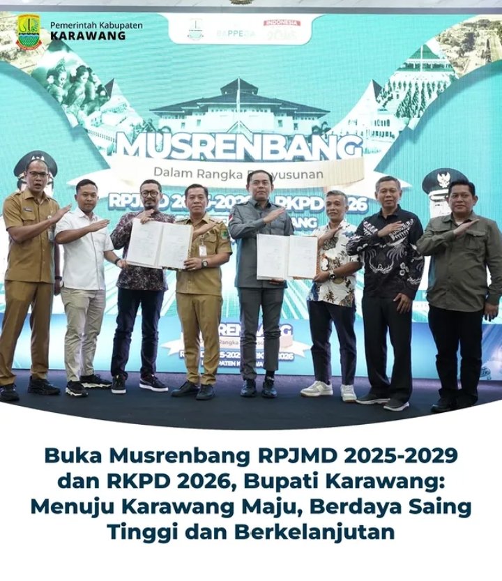 Buka Musrenbang RPJMD 2025-2029 dan RKPD 2026, Bupati Karawang: Menuju Karawang Maju, Berdaya Saing Tinggi dan Berkelanjutan