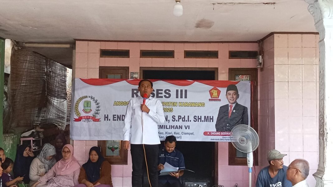 . H. Endang Sodikin Gelar Reses, Bahas Infrastruktur hingga Layanan Publik di Klari