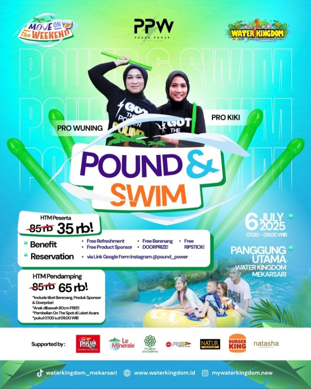 Kolaborasi Seru: Pound & Swim Ramaikan Akhir Pekan di Water Kingdom Mekarsari